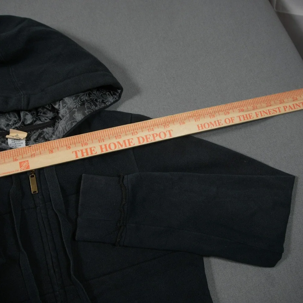 Y2K Billabong Satin Lined Damask Women Zip Up Hoodie S Skater Surfwear Faded